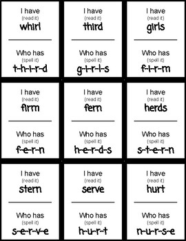 Preview of Wonders 3rd Grade Unit 3 Spelling "I Have, Who Has" Cards (2023 Version)