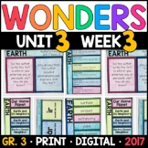 Wonders 3rd Grade, Unit 3 Week 3: Earth Supplements with G