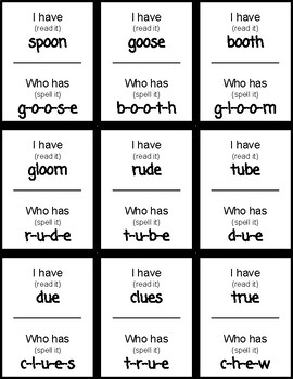 Preview of Wonders 3rd Grade Unit 4 Spelling "I Have, Who Has" Cards (2023 Version)