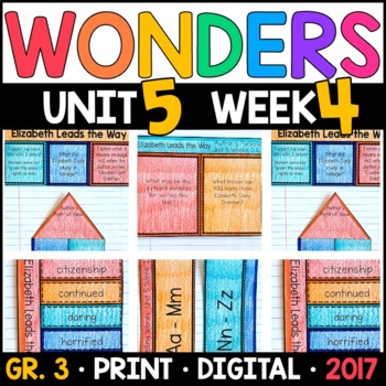 Preview of Wonders 3rd Grade, Unit 5 Week 4: Elizabeth Leads the Way with GOOGLE Classroom