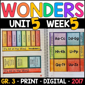 Preview of Wonders 3rd Grade, Unit 5 Week 5: It's All in the Wind with GOOGLE Classroom