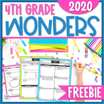 Preview of Wonders Reading Comprehension 4th Grade FREEBIE Reading Response Sheets (2020)