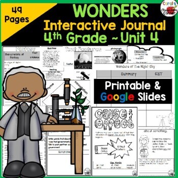 Wonders 4th Grade Interactive Journal Unit 4 BUNDLE by Coral's ...