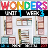 Wonders 4th Grade, Unit 1 Week 3: Earthquakes Supplements 