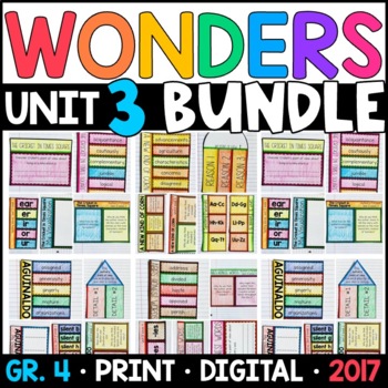 Preview of Wonders 2017 4th Grade Unit 3 BUNDLE: Interactive Supplements with GOOGLE