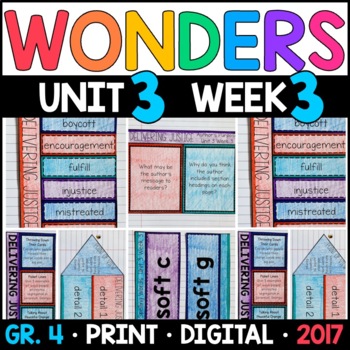 Preview of Wonders 4th Grade, Unit 3 Week 3: Delivering Justice with GOOGLE Classroom