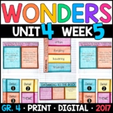 Wonders 4th Grade, Unit 4 Week 5: Swimming to the Rock • G
