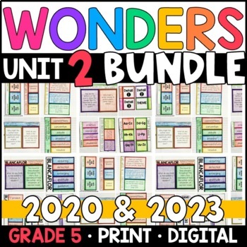 Preview of Wonders 2023, 2020 - 5th Grade Unit 2 BUNDLE: Supplement with GOOGLE Classroom