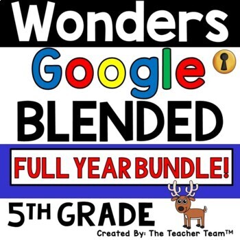 Preview of Wonders 5th Grade Unit 1 - 6 , 2017 | Google Slides and Printable Bundle