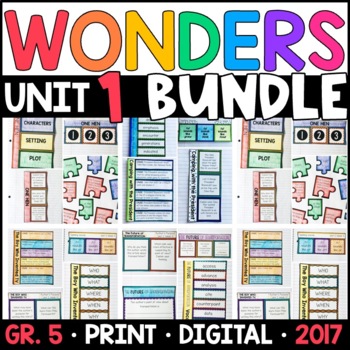 Preview of Wonders 2017 5th Grade Unit 1 BUNDLE: Interactive Supplements with GOOGLE