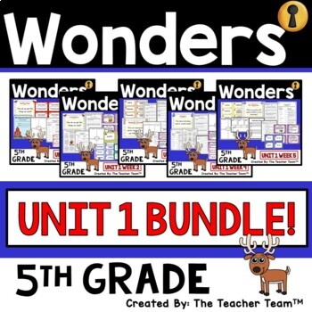 Preview of Wonders 5th Grade Unit 1 Supplement, 2017 | Printable Bundle