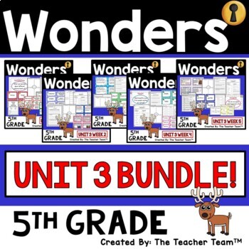 Preview of Wonders 5th Grade Unit 3 Supplement, 2017 | Printable Bundle