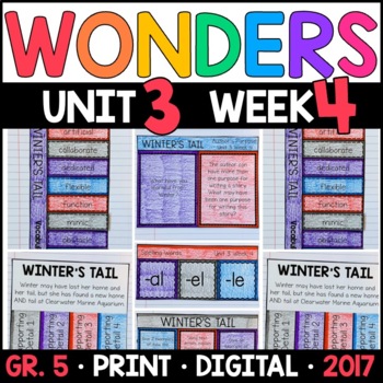 Preview of Wonders 5th Grade, Unit 3 Week 4: Winter's Tail Supplement with GOOGLE Classroom
