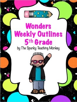 Preview of Wonders 5th Grade Weekly Task Sheet {CUSTOMIZABLE}