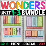 Wonders 2017 6th Grade HALF-YEAR BUNDLE: Units 1-3 Supplem