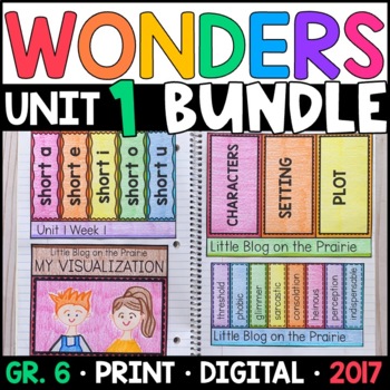 Preview of Wonders 2017 6th Grade Unit 1 BUNDLE: Interactive Supplements with GOOGLE