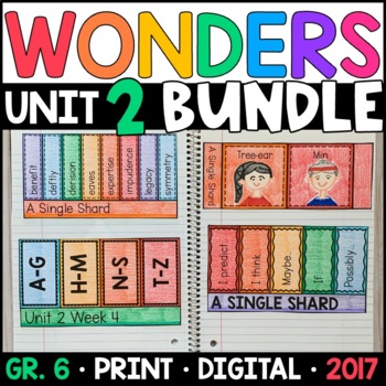 Preview of Wonders 2017 6th Grade Unit 2 BUNDLE: Interactive Supplements with GOOGLE