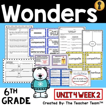 Preview of Wonders 6th Grade Unit 4 Week 2 Supplement, 2017 | Printable