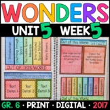 Wonders 6th Grade, Unit 5 Week 5: Out of This World Supple