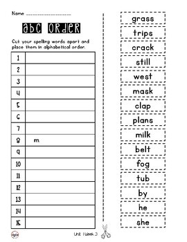 free printable abc order for second graders abc order worksheets by