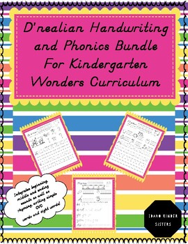 Preview of Wonders D'nealian Handwriting and Phonics Pack for Kindergarten