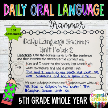 Wonders Daily Oral Language (DOL) 5th grade BUNDLE PACK UNITS 1-6