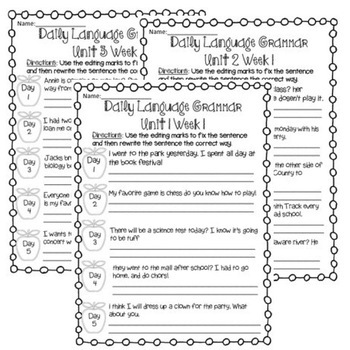 Wonders Daily Oral Language 5th Grade Unit 2 By Crayonsandsunshine