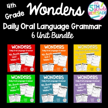 Wonders Daily Oral Language Grammar 4th Grade Units 1-6 Bundle | TpT