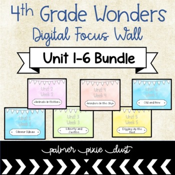 Preview of 4th Grade Wonders Digital or Print Focus Wall Year Long Bundle
