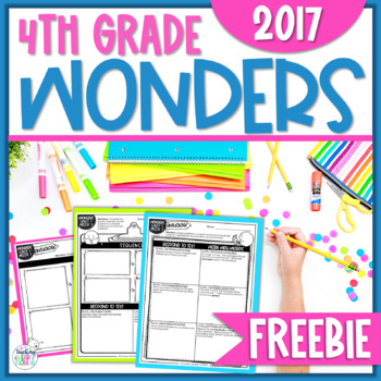 Preview of Wonders FREEBIE | Wonders 4th Grade | Wonders 2017 | Wonders Reading