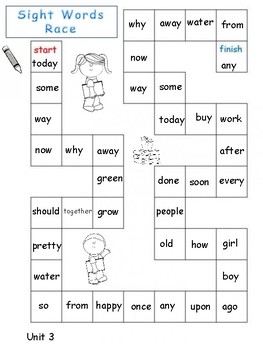 First Grade: High Frequency Words Board Games by Reading Group | TpT
