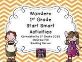 Wonders First Grade Start Smart Reading Activities - Weeks 1-3