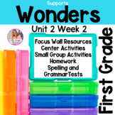 Wonders Reading First Grade Unit 2 Week 2 Center and Small