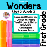 Wonders Reading First Grade Unit 2 Week 3 Center and Small