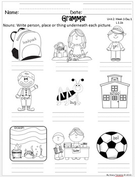 Wonders First Grade- Unit 2:Week 1:Days 1-5 Extended Lessons for Each Day