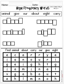 Wonders First Grade: Unit 4 Week 1 Days 1-5: Extended Work for Each Day