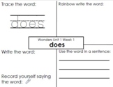 Wonders First Grade Unit One Seesaw Activities