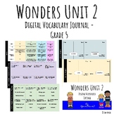 Wonders Google Slides Digital Vocabulary Journal - Unit 2 