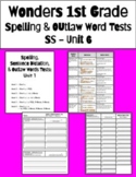 Wonders Grade 1 Spelling and Outlaw Words Test Sheets