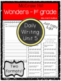 Wonders Grade 1 Unit 5 Daily Writing and Reading Response