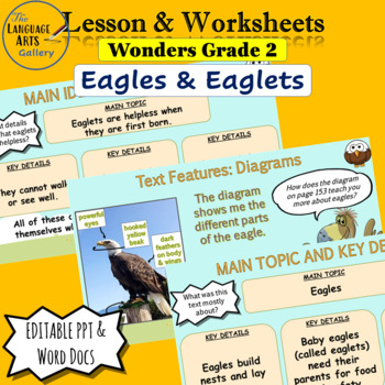 Preview of Wonders Grade 2 Unit 2 Eagles and Eaglets (Editable) Companion Resource