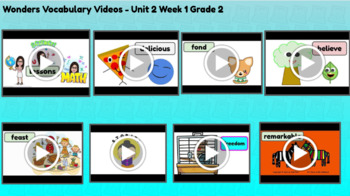 Preview of Wonders Grade 2 Unit 2 Week 2 Vocabulary Videos