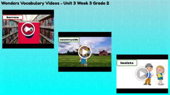 Preview of Wonders Grade 2 Unit 3 Week 3 Vocabulary Videos