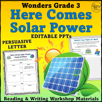 Preview of Wonders Grade 3 Unit 5 HERE COMES SOLAR POWER Editable Companion Resource