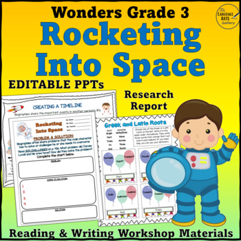 Preview of Wonders Grade 3 Unit 6 ROCKETING INTO SPACE Editable Companion Resource