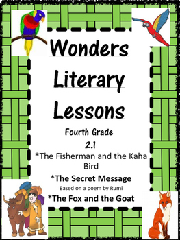 Preview of Wonders:  Grade 4 Unit 2.1:  Literary Lessons