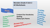 Wonders Grade 4 Unit 2 All Ideas All  Worksheets