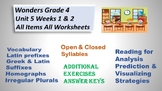Wonders Grade 4 Unit 5 Weeks 1 & 2 All Worksheets