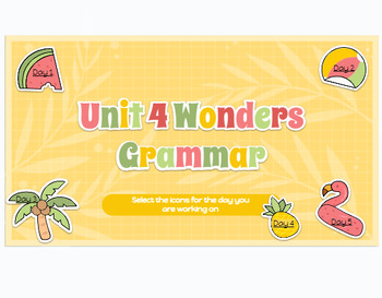 Preview of Wonders Grammar Practice Slides Unit 4 Weeks 1-5