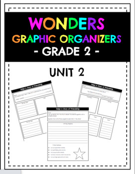 Preview of Wonders Graphic Organizers Grade 2 Unit 2